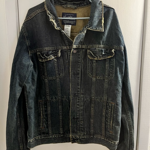 Levi’s Strauss authentic denim jean jacket mens XL dark medium wash - Picture 4 of 15